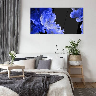 Sky with blue clouds Glass Print