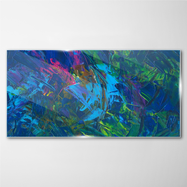 Colorful chaos of abstraction Glass Print