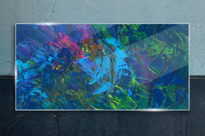 Colorful chaos of abstraction Glass Print