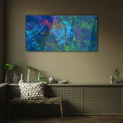 Colorful chaos of abstraction Glass Print