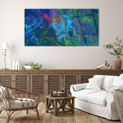 Colorful chaos of abstraction Glass Print