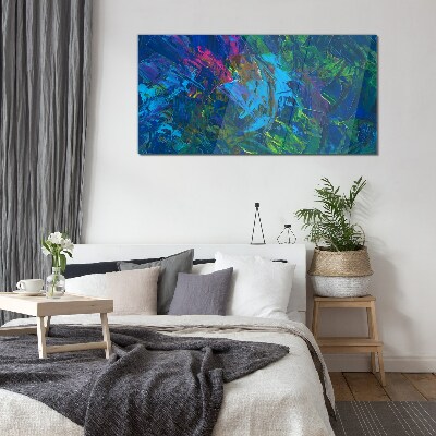 Colorful chaos of abstraction Glass Print