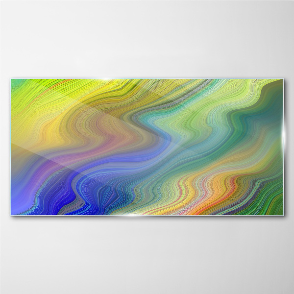 Colorful swirl of abstraction Glass Print