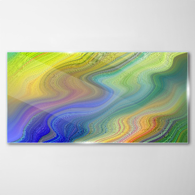 Colorful swirl of abstraction Glass Print