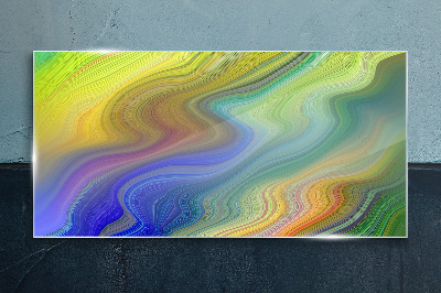 Colorful swirl of abstraction Glass Print