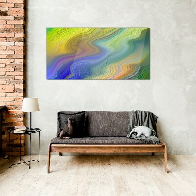 Colorful swirl of abstraction Glass Print