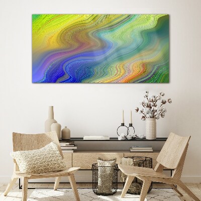Colorful swirl of abstraction Glass Print