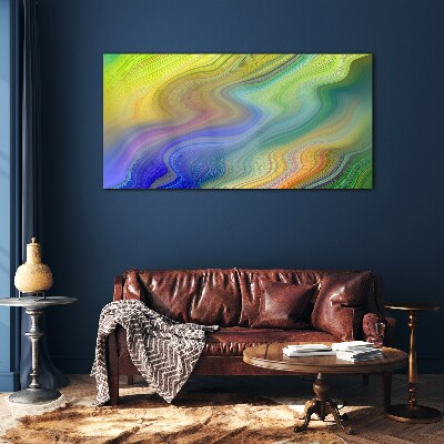 Colorful swirl of abstraction Glass Print