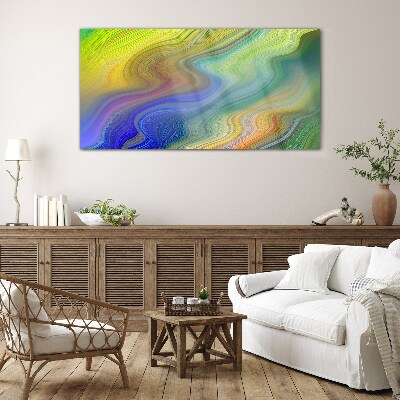 Colorful swirl of abstraction Glass Print