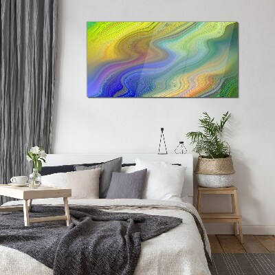 Colorful swirl of abstraction Glass Print