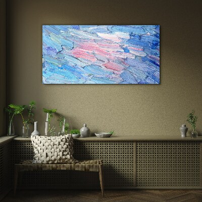 Pastel waves Glass Print