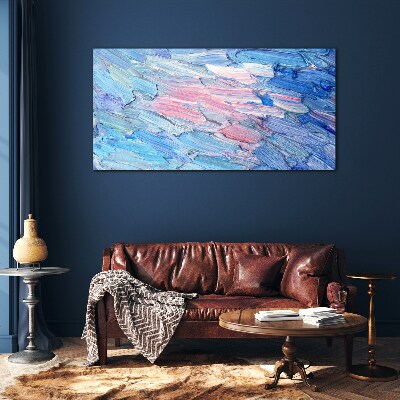 Pastel waves Glass Print