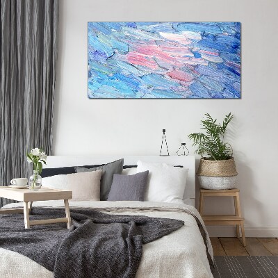 Pastel waves Glass Print
