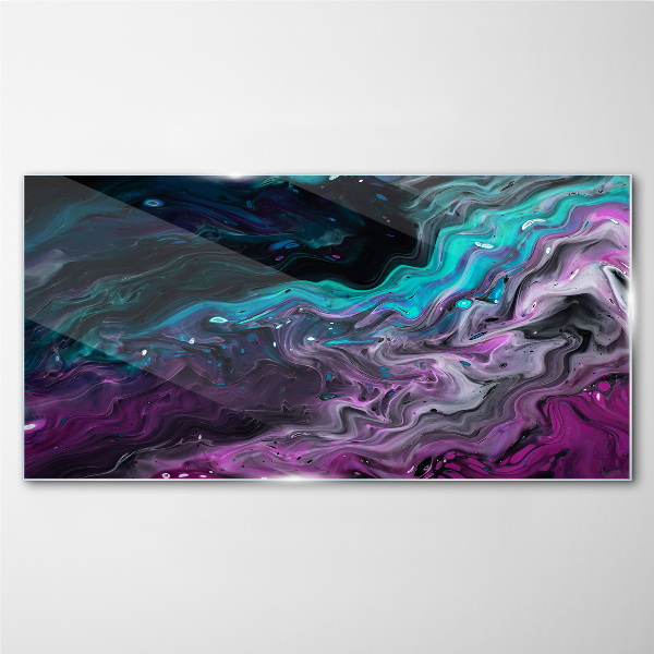 Waves of Color in Motion Glass Print