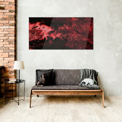 Bloody Shades of Chaos Glass Print