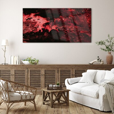 Bloody Shades of Chaos Glass Print