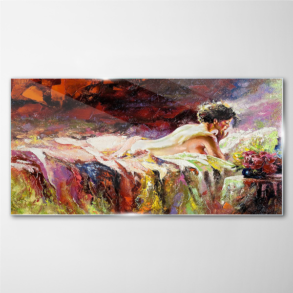 Intimacy in color Glass Print