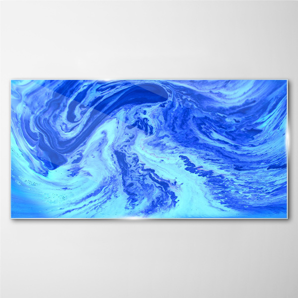 Abstract sea waves Glass Print