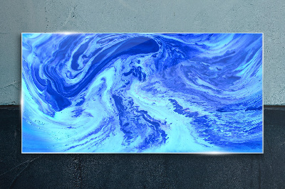 Ocean eddies Glass Print