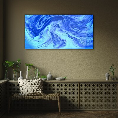 Abstract sea waves Glass Print