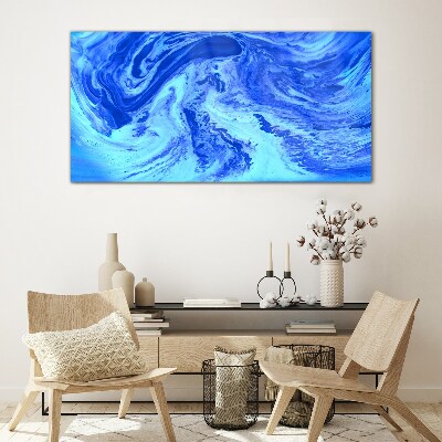 Abstract sea waves Glass Print