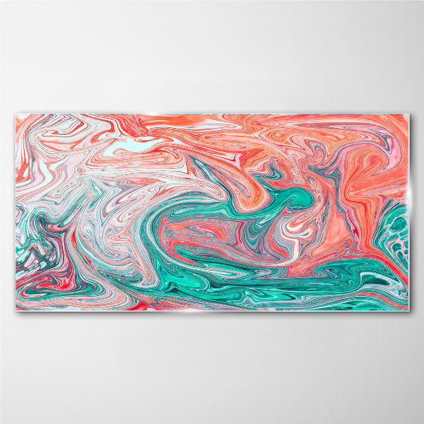 Colorful swirls of abstraction Glass Print