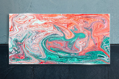 Colorful swirls of abstraction Glass Print