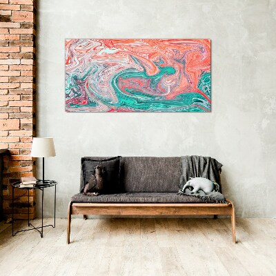 Colorful swirls of abstraction Glass Print