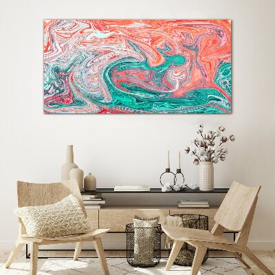 Colorful swirls of abstraction Glass Print