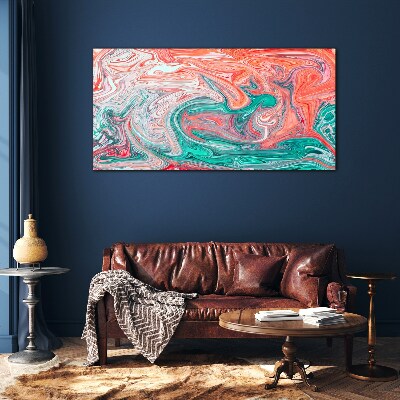 Colorful swirls of abstraction Glass Print