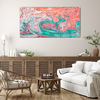 Colorful swirls of abstraction Glass Print