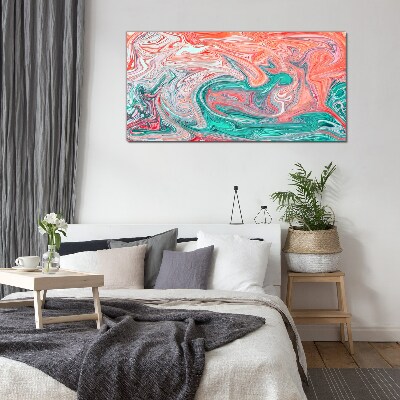 Colorful swirls of abstraction Glass Print