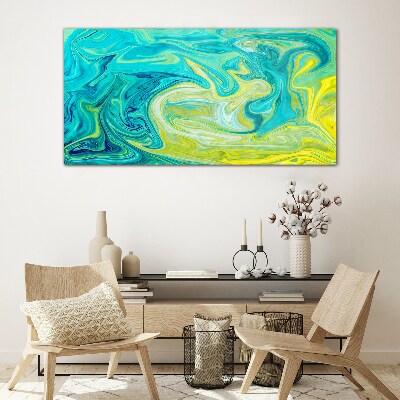 Ocean swirls of colors Glass Print