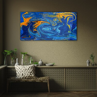 Oceanic Swirls of Color Glass Print