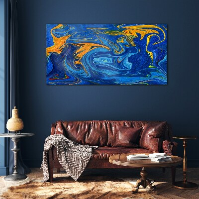 Oceanic Swirls of Color Glass Print