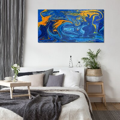 Oceanic Swirls of Color Glass Print