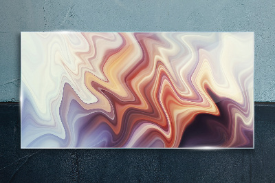 Waves of colorful abstraction Glass Print