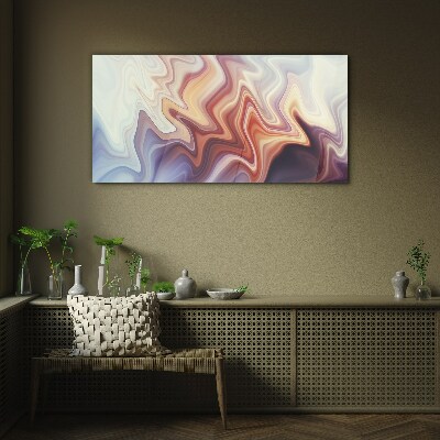 Waves of colorful abstraction Glass Print