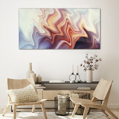 Waves of colorful abstraction Glass Print