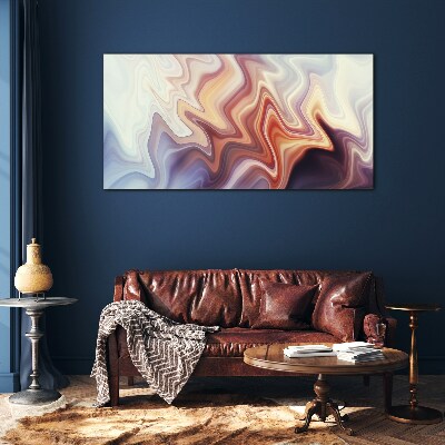 Waves of colorful abstraction Glass Print
