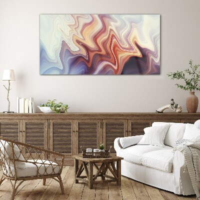 Waves of colorful abstraction Glass Print