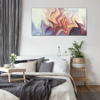 Waves of colorful abstraction Glass Print