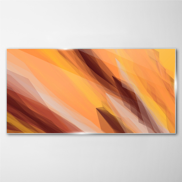 Abstract Warm Shades Glass Print