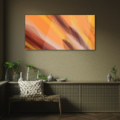 Abstract Warm Shades Glass Print