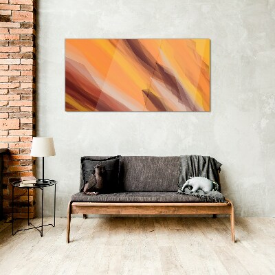 Abstract Warm Shades Glass Print