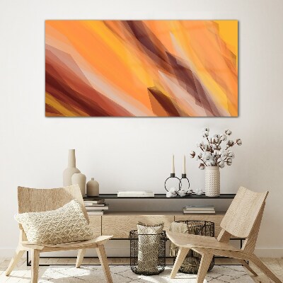 Abstract Warm Shades Glass Print