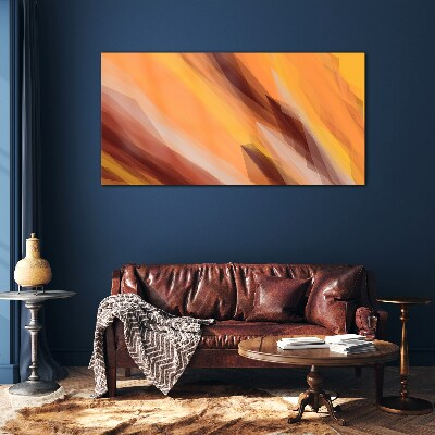 Abstract Warm Shades Glass Print