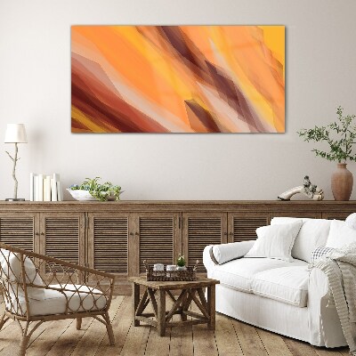 Abstract Warm Shades Glass Print