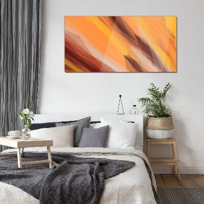 Abstract Warm Shades Glass Print