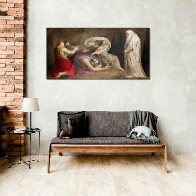 A ghost in the face of tragedy Glass Wall Art